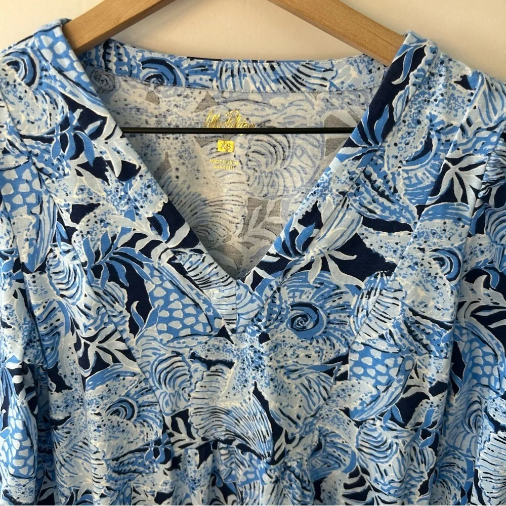 Lilly Pulitzer Women’s Cass Dress in Bonaire Blue Coastal Constellation, Size XS - Picture 5 of 12